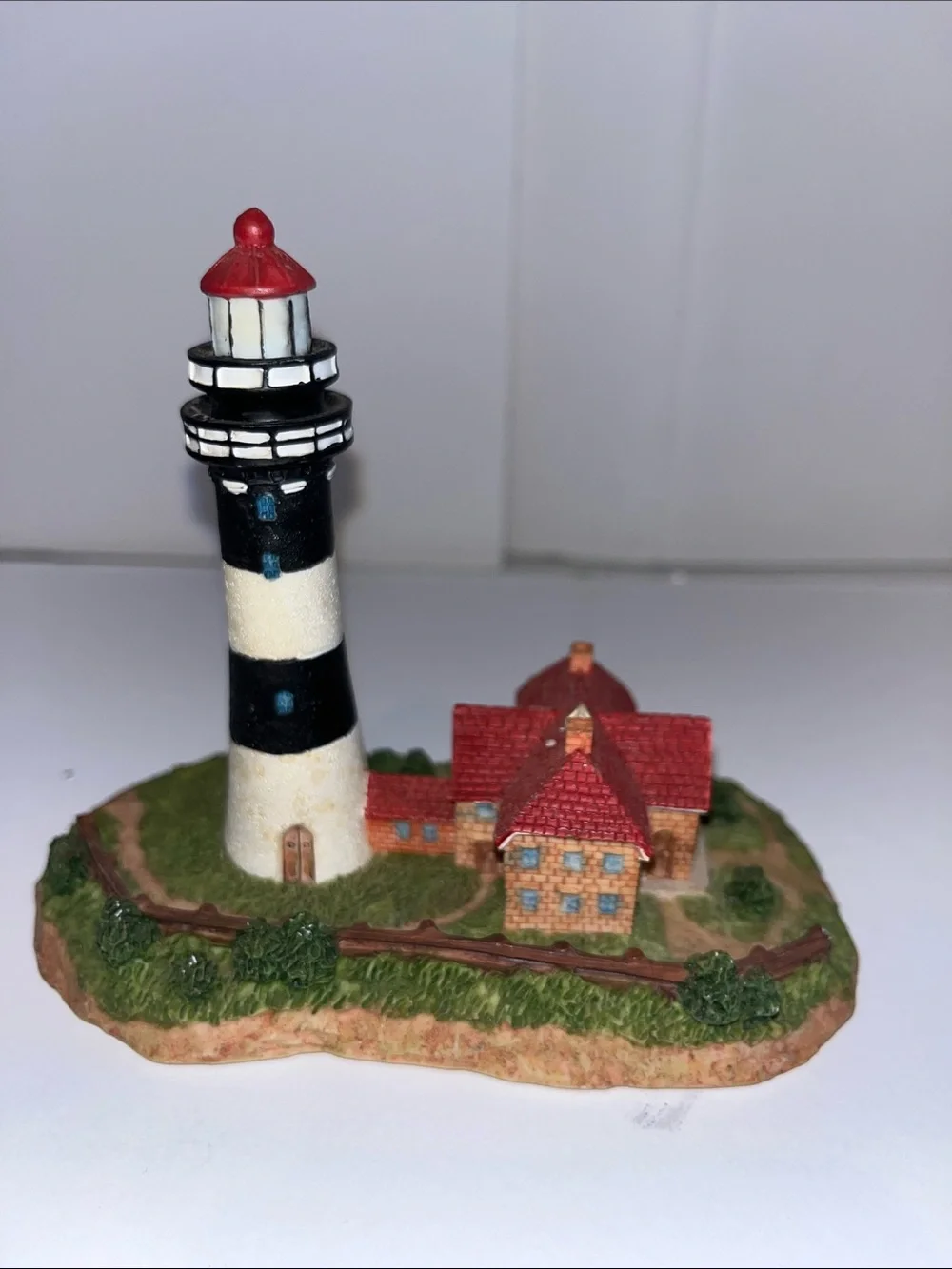 9 Assorted White and Black Lighthouse Decorative Accents - Unbranded